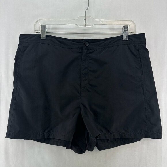 Lands' End Shorts Womens 14 Elastic Waist High Rise Activewear Lightweight Black - Picture 1 of 6